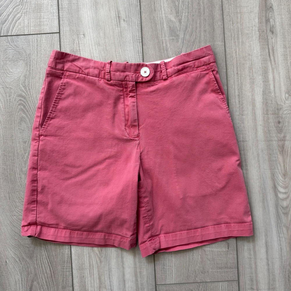 Lacoste Chino Shorts Women 24 Pink Stretch Cotton Mid Rise FF8505-51